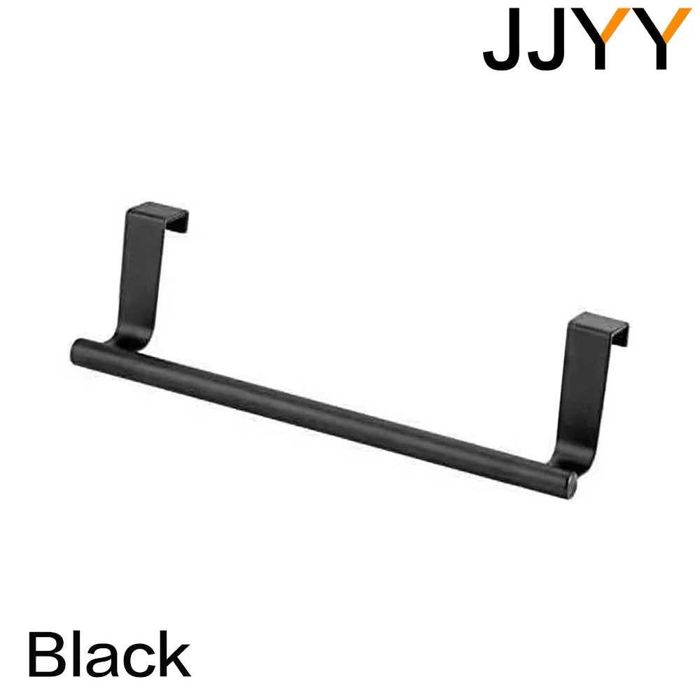 Stainless Steel Towel Bar Holder Kitchen Cabinet Cupboard Door Hanging Rack Bathroom Door Kitchen Storage Hanger