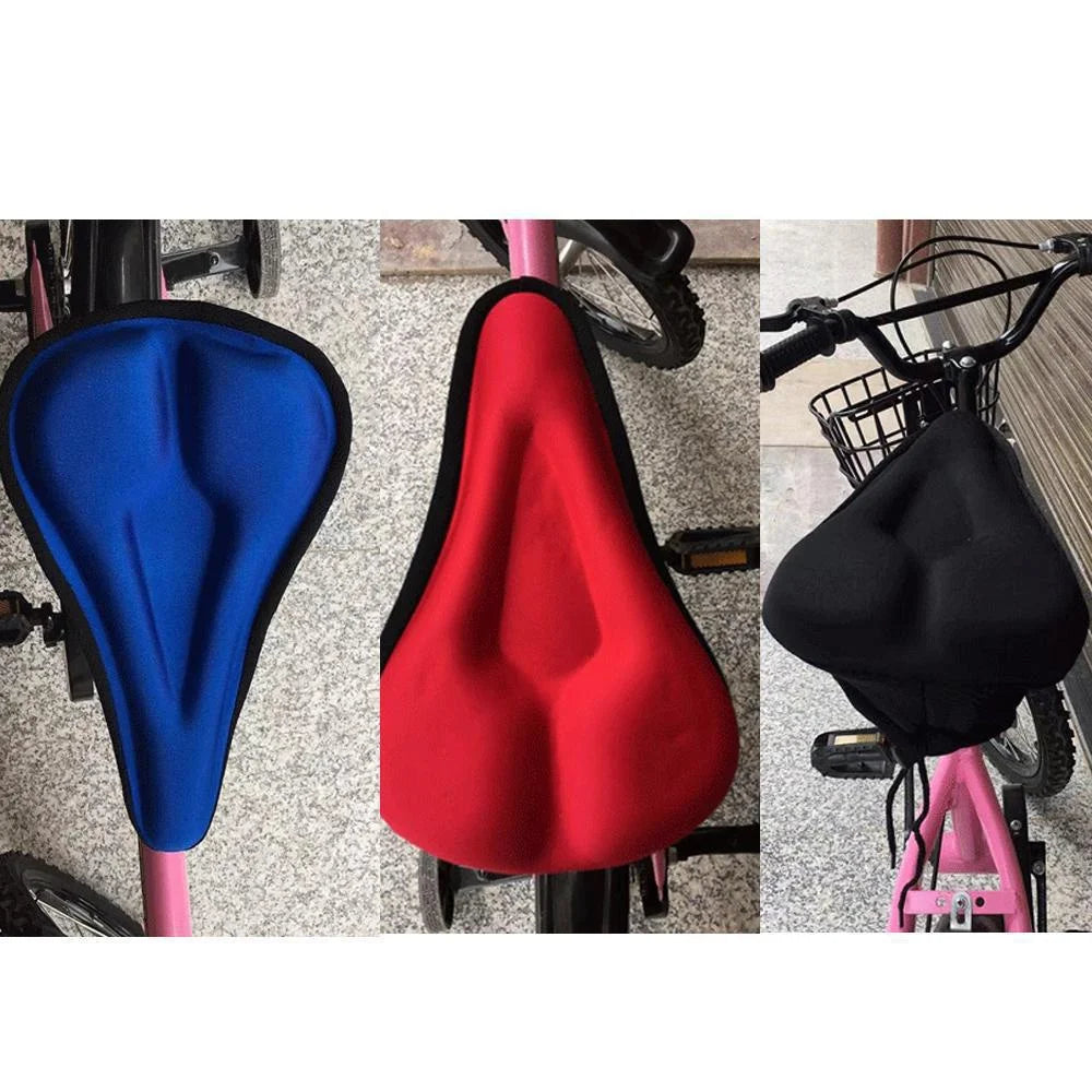 Bike Seat Cover Padded Wide Gel Soft Pad Exercise Bike Seat Cushion Wide Foam Bicycle Seat Cushion