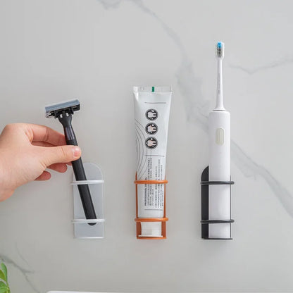 Wall-Mounted Electric Toothbrush Holder Holder Punch-free Razor Holder Storage Shelf Toothbrush Organizer Bathroom Accessories