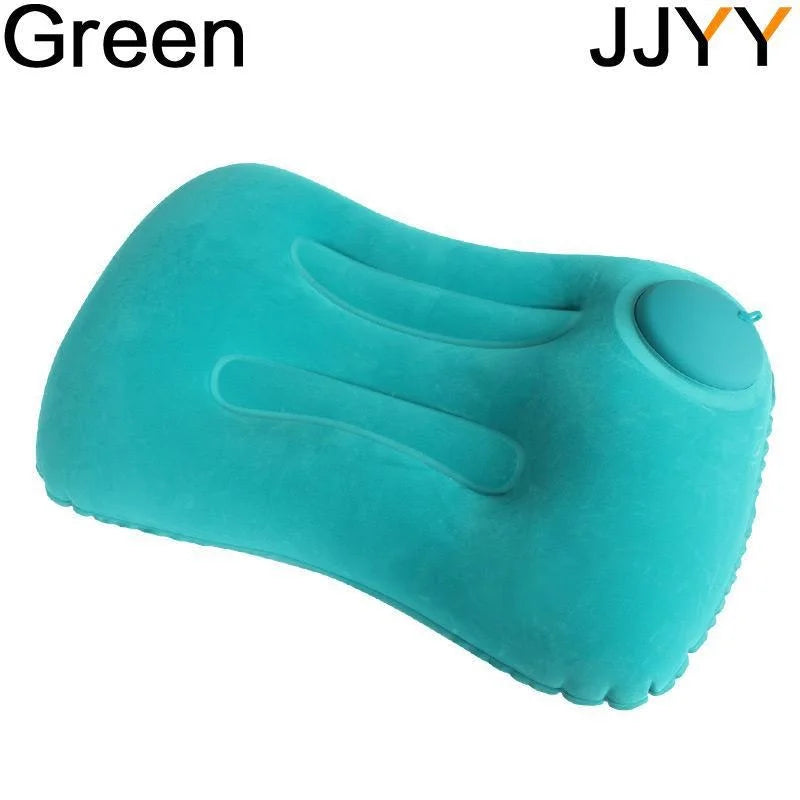 Travel Pillow Air Inflatable Airplane Car Pillows Pillow Folding Press Type Bed Pillows Neck Cushion Home Office Supplies