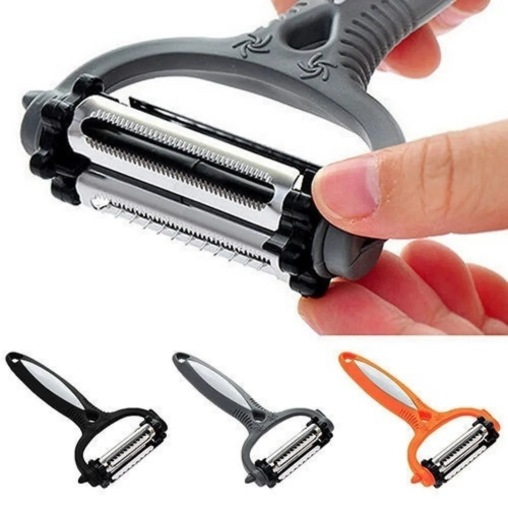 New Multifunctional 360 Degree Rotary Peeler Kitchen Tool 3 in 1 Rotary Fruit Vegetable Carrot Potato Peeler Cutter Slicer