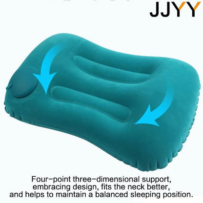 Travel Pillow Air Inflatable Airplane Car Pillows Pillow Folding Press Type Bed Pillows Neck Cushion Home Office Supplies