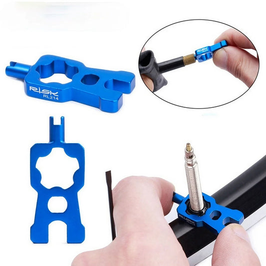 IN 1 Portable Repair Bicycle Valve Tools Valve Core Wrench MTB Road Bike Disassembly Installation Tool Removal Parts Blue