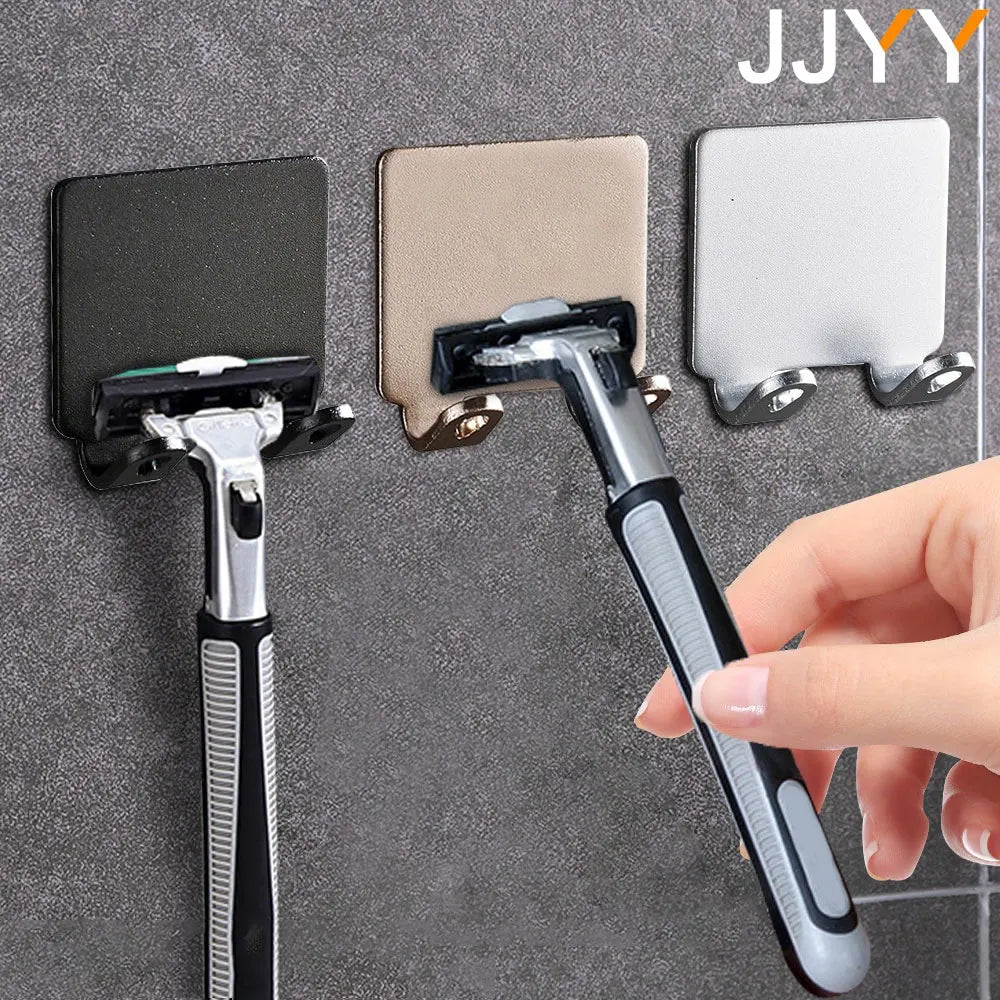 Punch Free Shaving Razor Holder Men Shaving Shaver Storage Hook Wall Shelf Bathroom Razor Rack Wall Kitchen Accessories