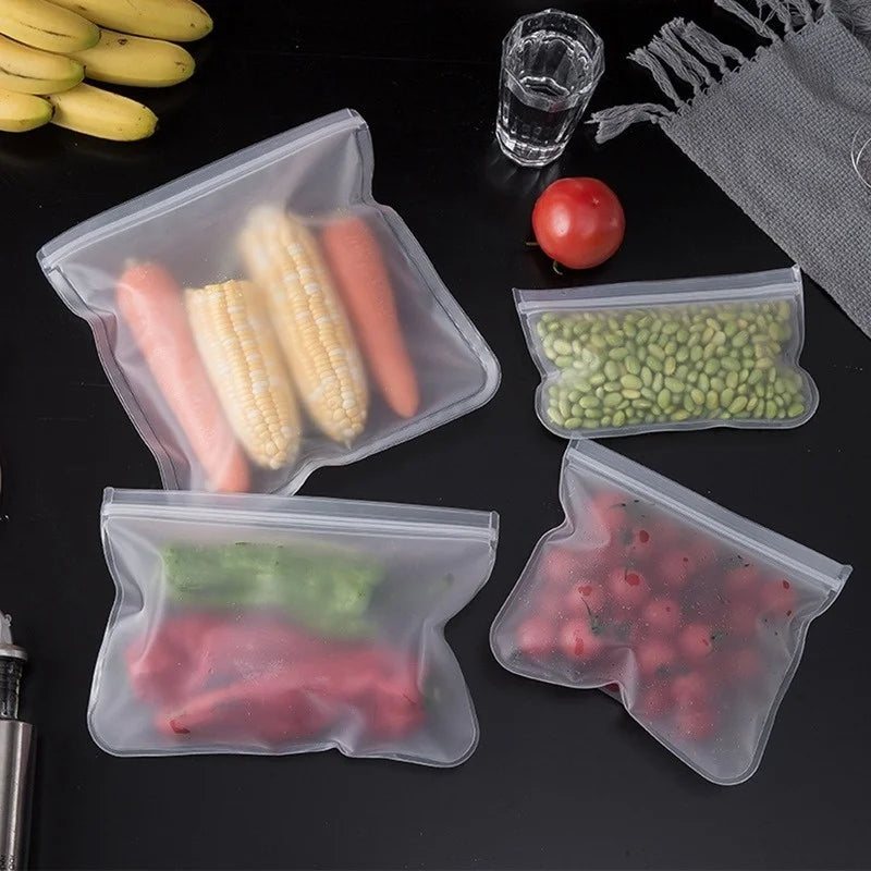 EVA Food Preservation Bag Refrigerator Food Storage Bag Fruit and Vegetable Food Sealing Bag Reusable Stonego Preservation Bag