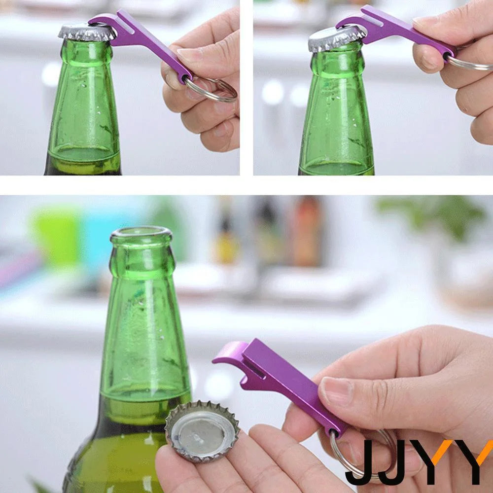 5Pcs Beer Bottle Opener Multifunctional Portable Aluminum Alloy Mini Key Pendant