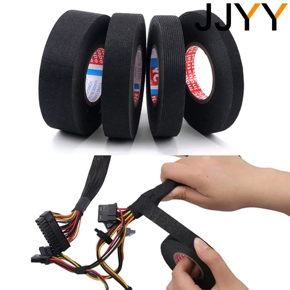 New Width 15mm*15M Electrical Insulation Tape Heat-resistant Wiring Harness PET Bundle Flame Retardant Tape