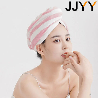 Hair Towel Wrap Fast Dry Hair Towel Super Absorbent Microfiber Coral Velvet Hair Drying Towel Quick Dry Hair Turban