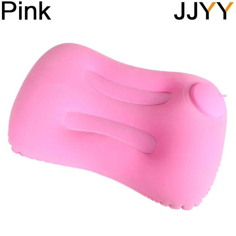 Travel Pillow Air Inflatable Airplane Car Pillows Pillow Folding Press Type Bed Pillows Neck Cushion Home Office Supplies