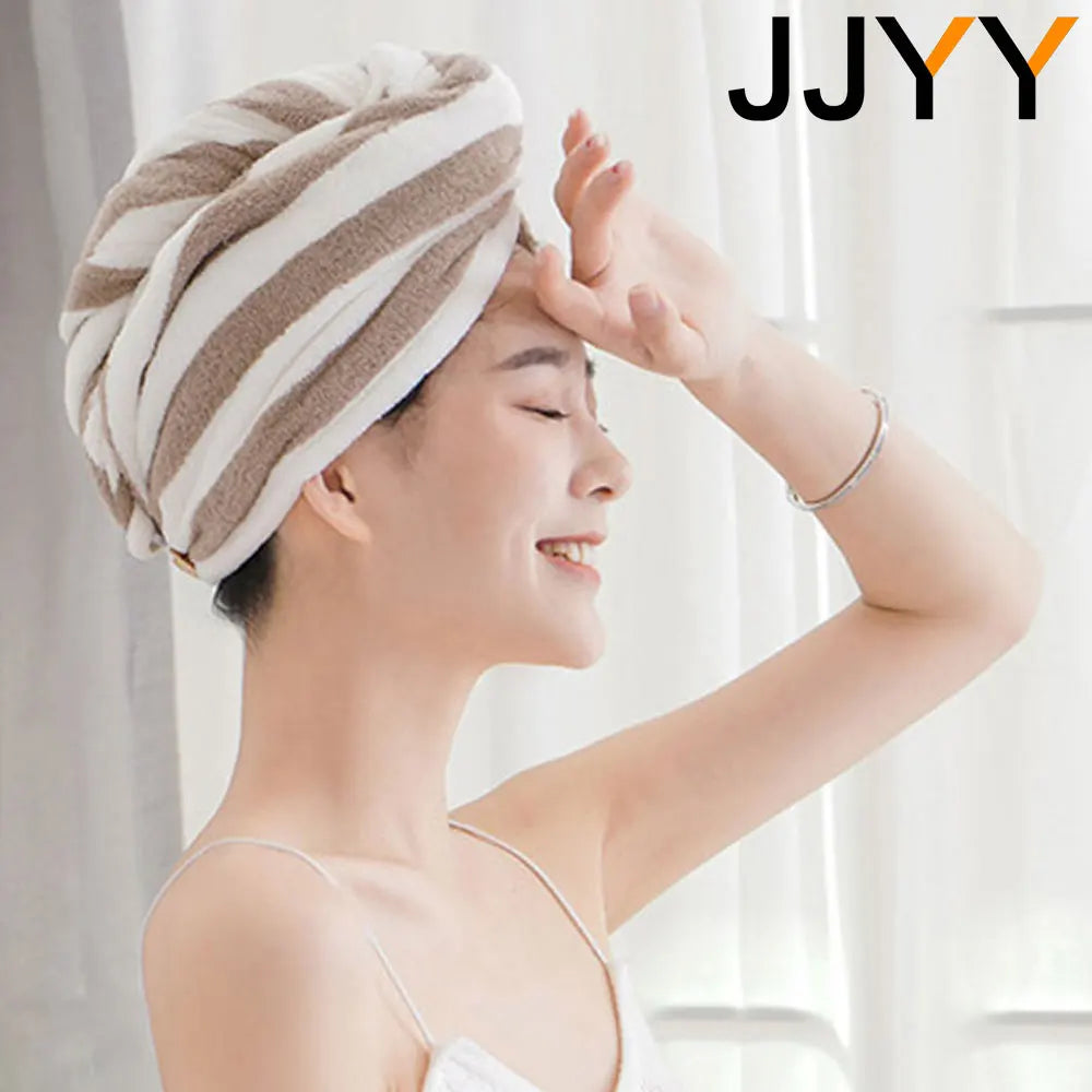 Hair Towel Wrap Fast Dry Hair Towel Super Absorbent Microfiber Coral Velvet Hair Drying Towel Quick Dry Hair Turban