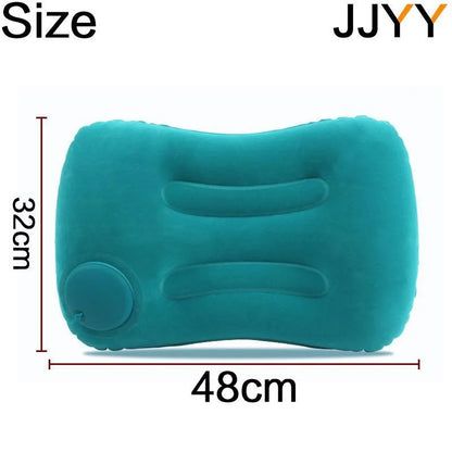 Travel Pillow Air Inflatable Airplane Car Pillows Pillow Folding Press Type Bed Pillows Neck Cushion Home Office Supplies