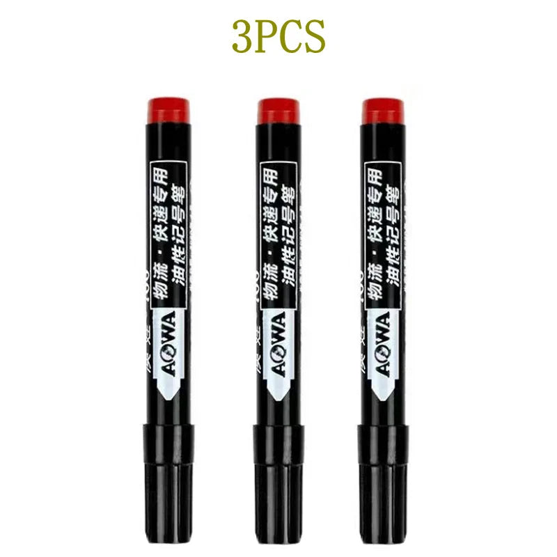 3/9pcs Permanent  Paint Marker Pen Waterproof Black Pen for Tyre Oily Markers Quick Drying Signature Pen Stationery Supplies