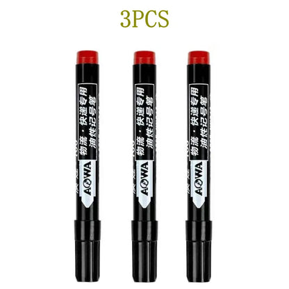 3/9pcs Permanent  Paint Marker Pen Waterproof Black Pen for Tyre Oily Markers Quick Drying Signature Pen Stationery Supplies