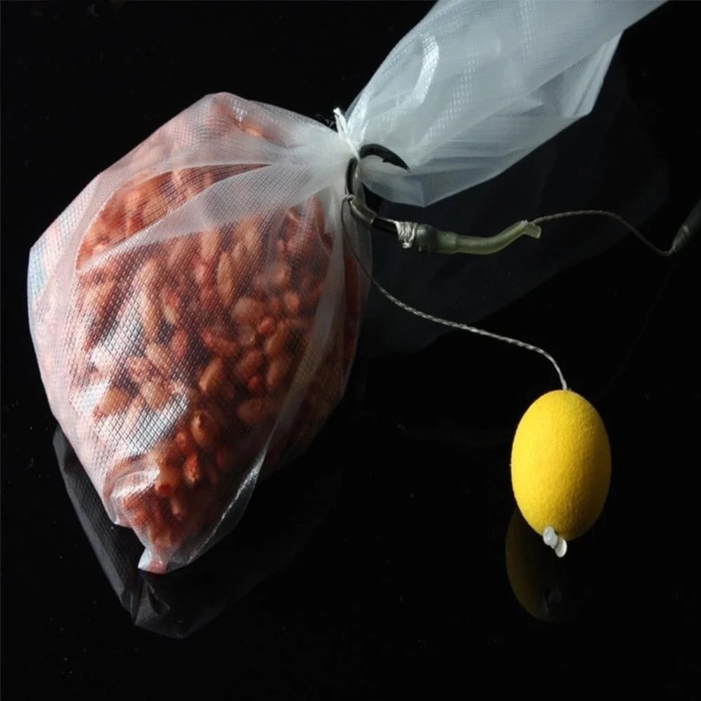 PVA Bags Available Carp Fishing Tackle PVA Bags Mesh For Carp Coarse Boilie Pellet Bait 7*14cm For Bait Throwing 50Pcs