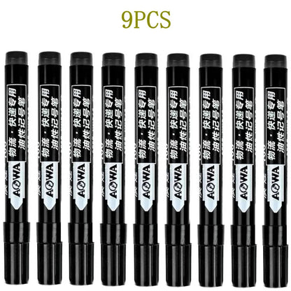 3/9pcs Permanent  Paint Marker Pen Waterproof Black Pen for Tyre Oily Markers Quick Drying Signature Pen Stationery Supplies