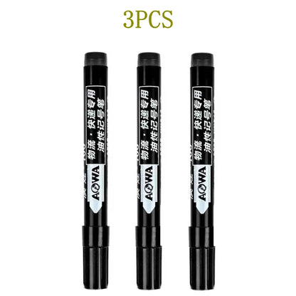 3/9pcs Permanent  Paint Marker Pen Waterproof Black Pen for Tyre Oily Markers Quick Drying Signature Pen Stationery Supplies