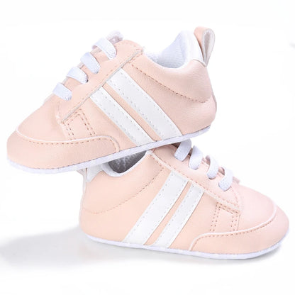 Newborn Baby Shoes Boy Girl Classical Sport Soft Sole PU Leather Multi-Color First Walker Crib Moccasins Casual Sneakers Shoes