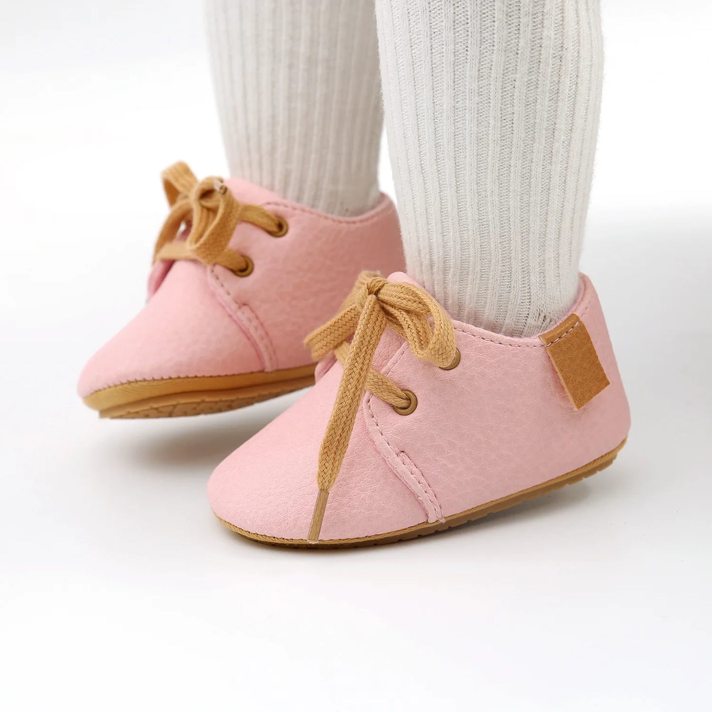 Baby Shoes Retro Leather Boy Girl Shoes Multicolor Toddler Rubber Sole Anti-slip First Walkers Infant Newborn Moccasins