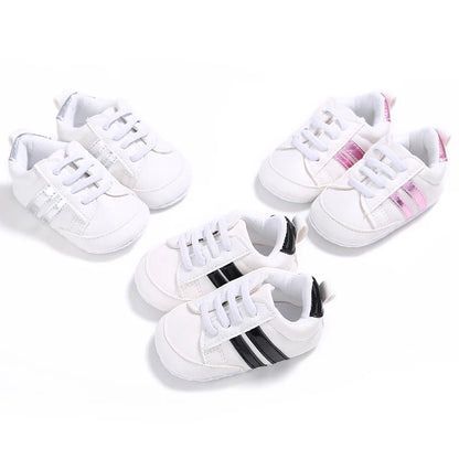 Newborn Baby Shoes Boy Girl Classical Sport Soft Sole PU Leather Multi-Color First Walker Crib Moccasins Casual Sneakers Shoes