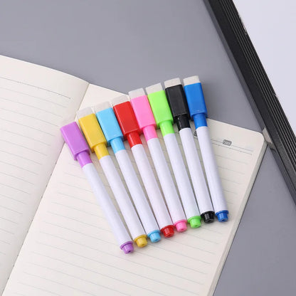 8 Colors Erasable Magnetic Whiteboard Marker Pen Blackboard Marker Chalk Glass Ceramics Office School Art Marker Stationery