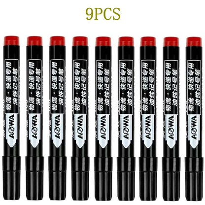 3/9pcs Permanent  Paint Marker Pen Waterproof Black Pen for Tyre Oily Markers Quick Drying Signature Pen Stationery Supplies