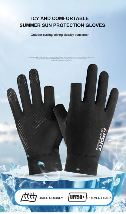 Fishing Catching Gloves Protect Hand Professional Release Anti-slip Fish Gloves Anti-UV Men Women Ice Cool Fishing Glove