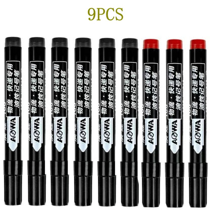 3/9pcs Permanent  Paint Marker Pen Waterproof Black Pen for Tyre Oily Markers Quick Drying Signature Pen Stationery Supplies