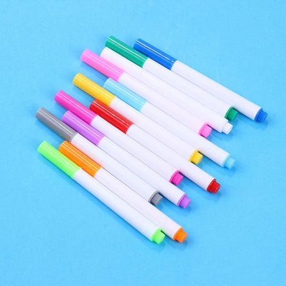 3/5/10/12Pcs/Set White Liquid Chalk Erasable Pen Marker For Glass Windows Electronic Blackboard Chalkboard Window White Pen