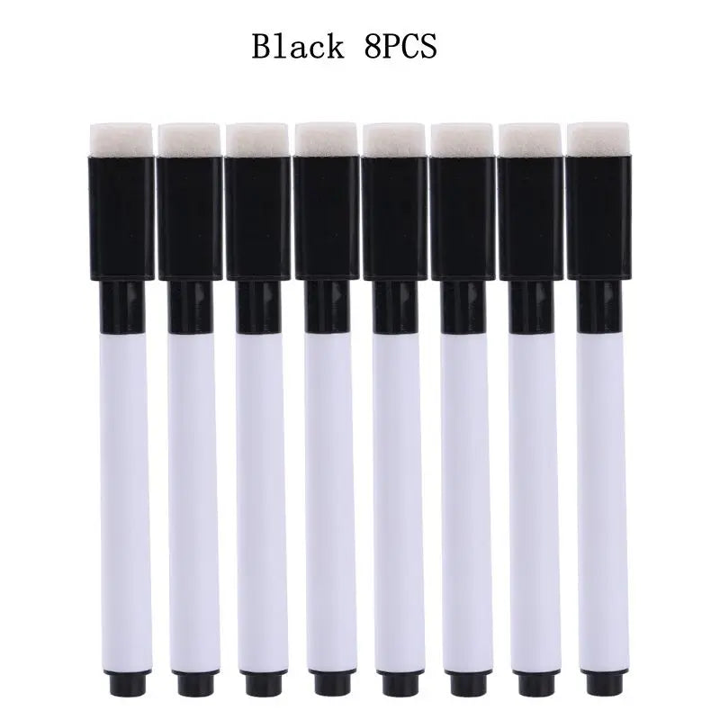 8 Colors Erasable Magnetic Whiteboard Marker Pen Blackboard Marker Chalk Glass Ceramics Office School Art Marker Stationery