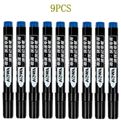 3/9pcs Permanent  Paint Marker Pen Waterproof Black Pen for Tyre Oily Markers Quick Drying Signature Pen Stationery Supplies