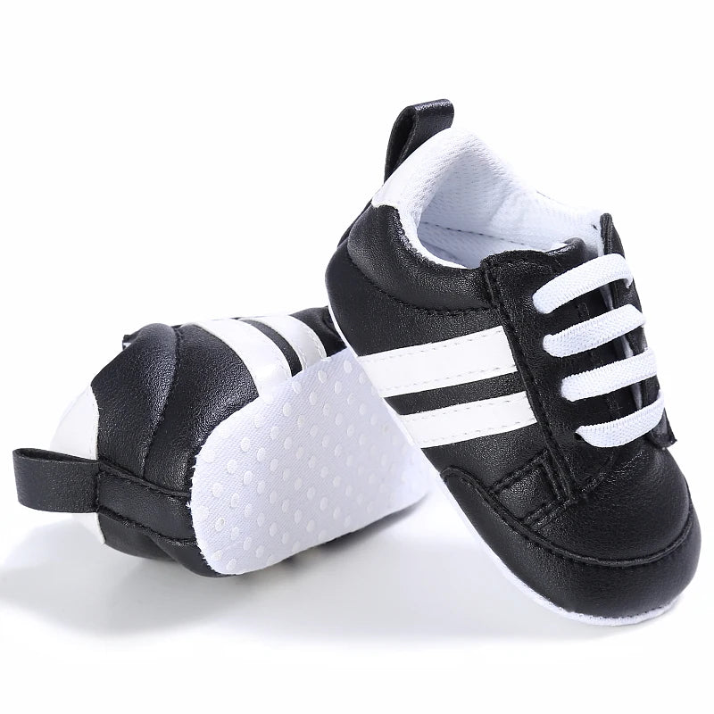 Newborn Baby Shoes Boy Girl Classical Sport Soft Sole PU Leather Multi-Color First Walker Crib Moccasins Casual Sneakers Shoes