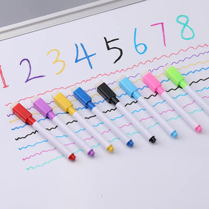 8 Colors Erasable Magnetic Whiteboard Marker Pen Blackboard Marker Chalk Glass Ceramics Office School Art Marker Stationery