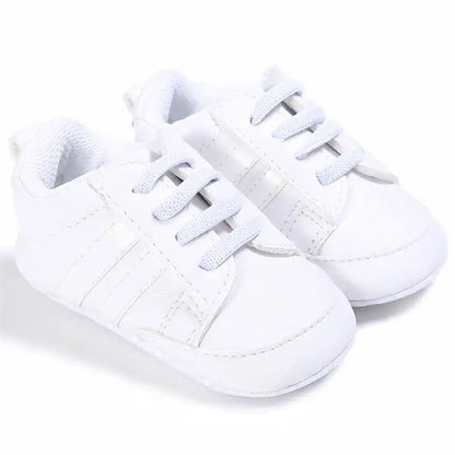 Meckior Baby Sneakers Classical Sport Soft Sole PU Leather Shoes Streaks Multi-Color First Walker Newbor Baby Boy Girl Shoes