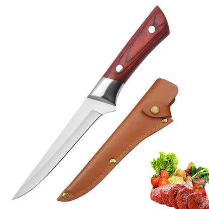 Stainless Steel Boning Knife Kitchen Knife for Meat Cleaver Fruit Paring Vegetable Knife Pork Beef Sheep Meat Cutting Knife