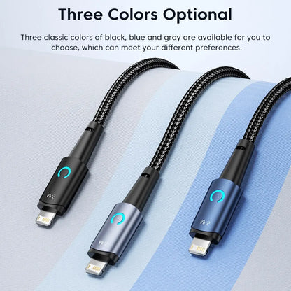 USB A to Type C or Lightning  for iPhone 14 13 12 Pro Max 8 7 plus Xiaomi Led Charger Cable USB C  Fast Charging Wire