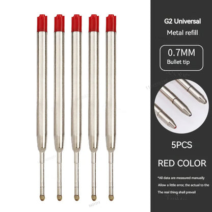 5/10/20pcs L:3.9 In/99mm Ballpoint Pen G2 Refills for Medium Point blue red Black Ink Rods for Writing Office Stationery