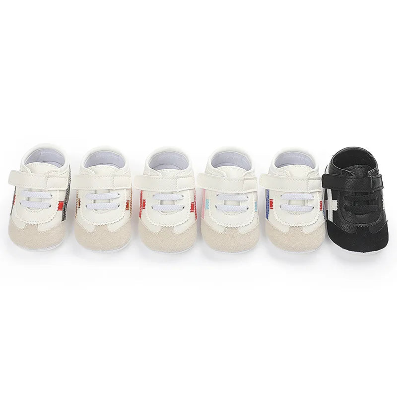 Meckior Colorblocking Unisex Baby Shoes Newborn Baby Hundred Baby Boys Girls Sneakers Anti-slip Rubber Toddler Shoes