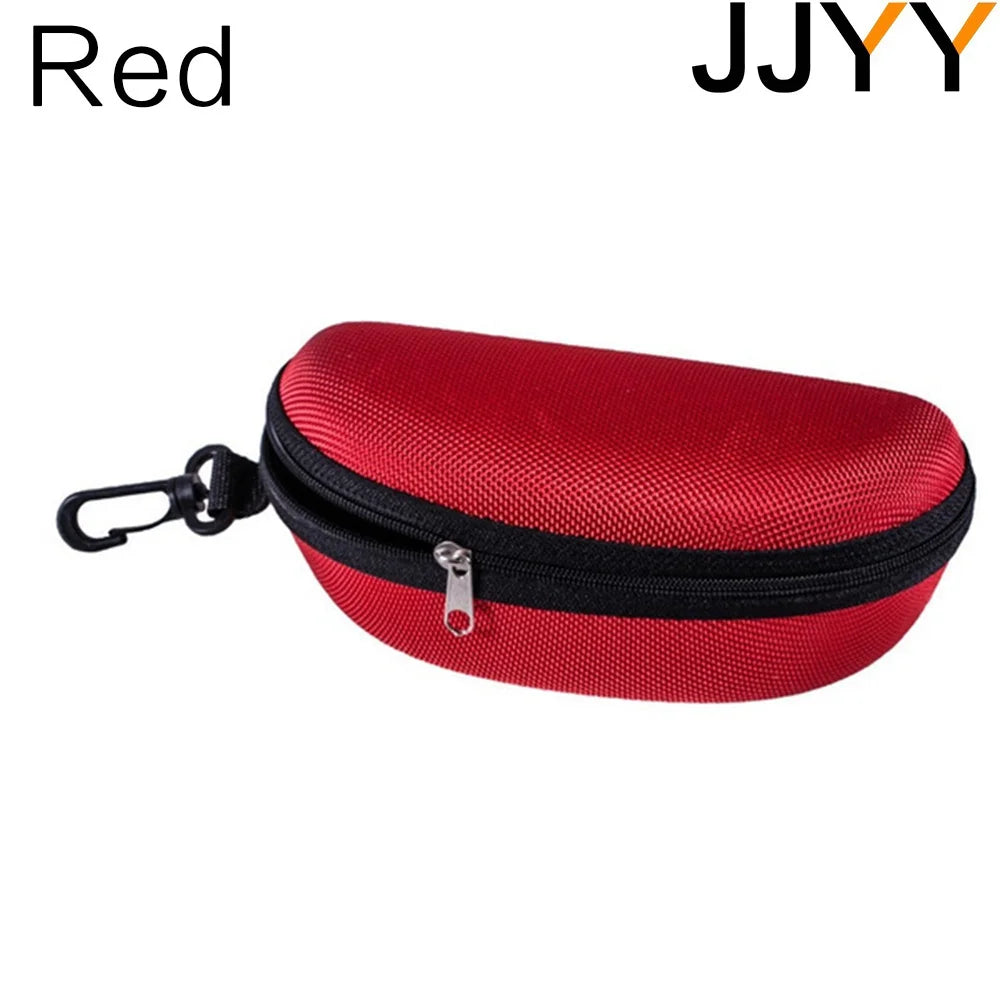 Portable Sunglasses Protector Oxford Cloth Hard EVA Zippered Eyeglasses Case with Carabiner