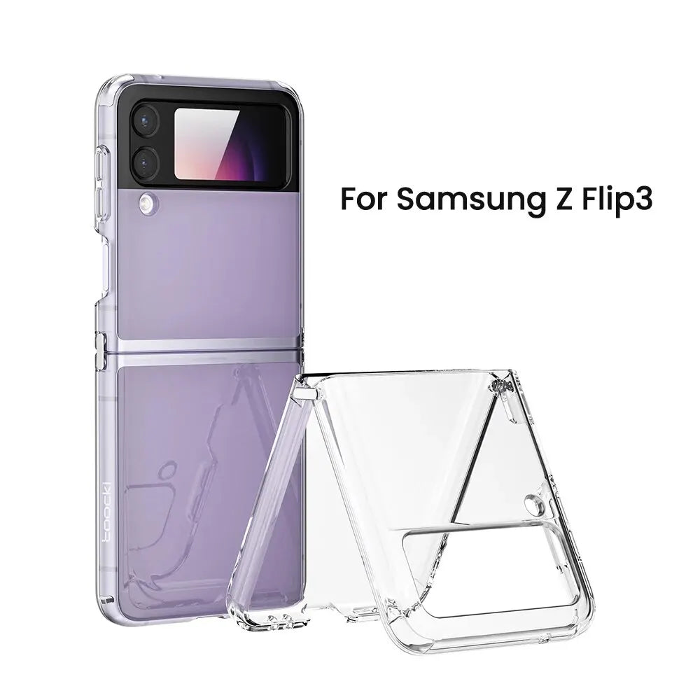 Transparent TPU Case for Samsung Galaxr Z Flip 5 4 3 5G Phone Protector Shockproof Cover for Samsung Z Flip