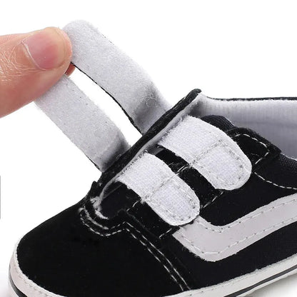 Meckior Baby Canvas Sneakers Classic Stripes Casual Baby Boy Girl Shoes Anti-slip Soft First Walkers Infant Baby Unisex Shoes