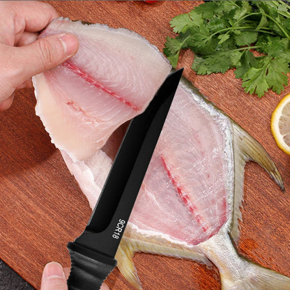 5Cr15Mov Stainless Steel Meat Cleaver Sharp Boning Knife Fishing Accessories Knife with Holster Multifunction Vegetable Peeler