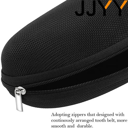 Portable Sunglasses Protector Oxford Cloth Hard EVA Zippered Eyeglasses Case with Carabiner