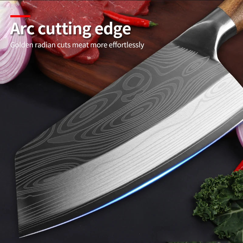 Premium Damascus Pattern Chef Knife Slicing Knife Set Sharp Vegetable Cutter Professional Japanese Knives for Kitchen