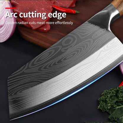 Premium Damascus Pattern Chef Knife Slicing Knife Set Sharp Vegetable Cutter Professional Japanese Knives for Kitchen