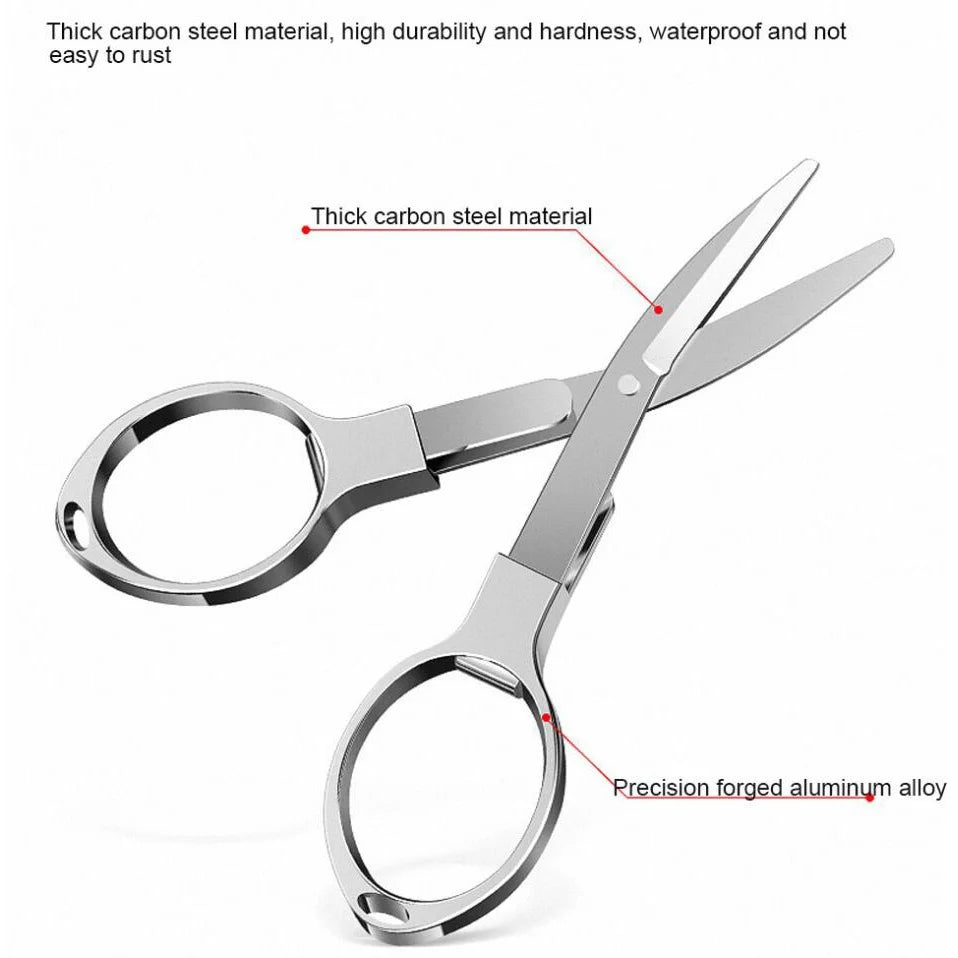 Fishing Line Scissor Portable Folding Safety Scissors Comfortable Zinc Alloy Grip Sharp Stainless Steel Safety Blade