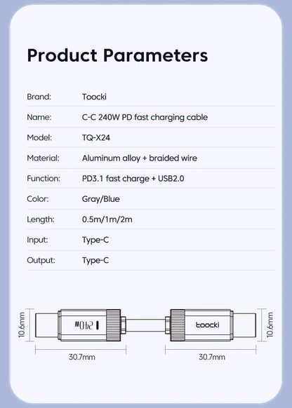 240W USB C to USB Type C Cable 48V 5A PD3.1 Super Fast Charging for iPhone 15 ProMax Samsung S23 MacBook Hauwei Xiaomi