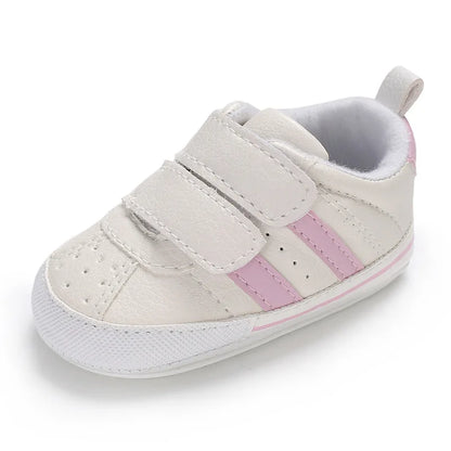 Meckior Baby Sports Classic Stripes Shoes Non-slip Rubber Sole Comfortable Soft Unisex Baby Boys Girls Basketball Sneakers Shoes