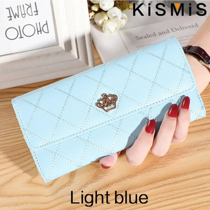 Wallets for Women Cute Pink Pocket Womens Wallets Purses Plaid PU Leather Long Wallet Hasp Phone Bag Money Coin Pocket Ca