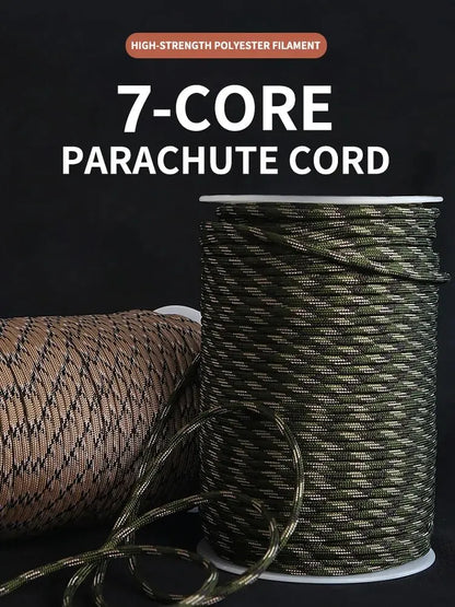 7 Cores 550 Paracord Cord 5 8 16 31 M Dia.4mm For Outdoor Camping Survival Lanyard Parachute Rope Hiking Tent Accessories