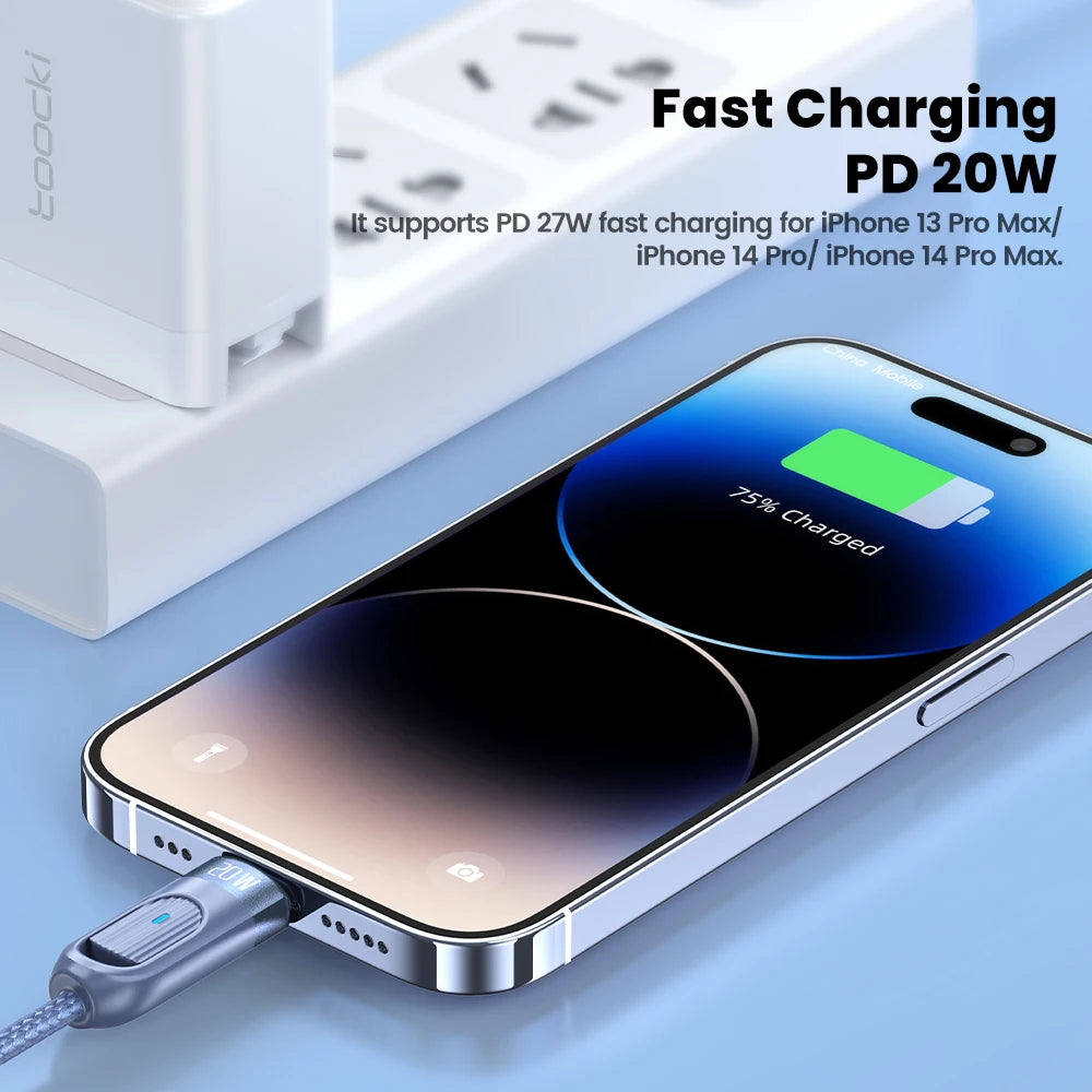 PD 20W Type C To Lightning fast Charger Cable For iPhone 14 13 12 11 Pro Max Plus XR XS Spring Telescopic Charging Wire